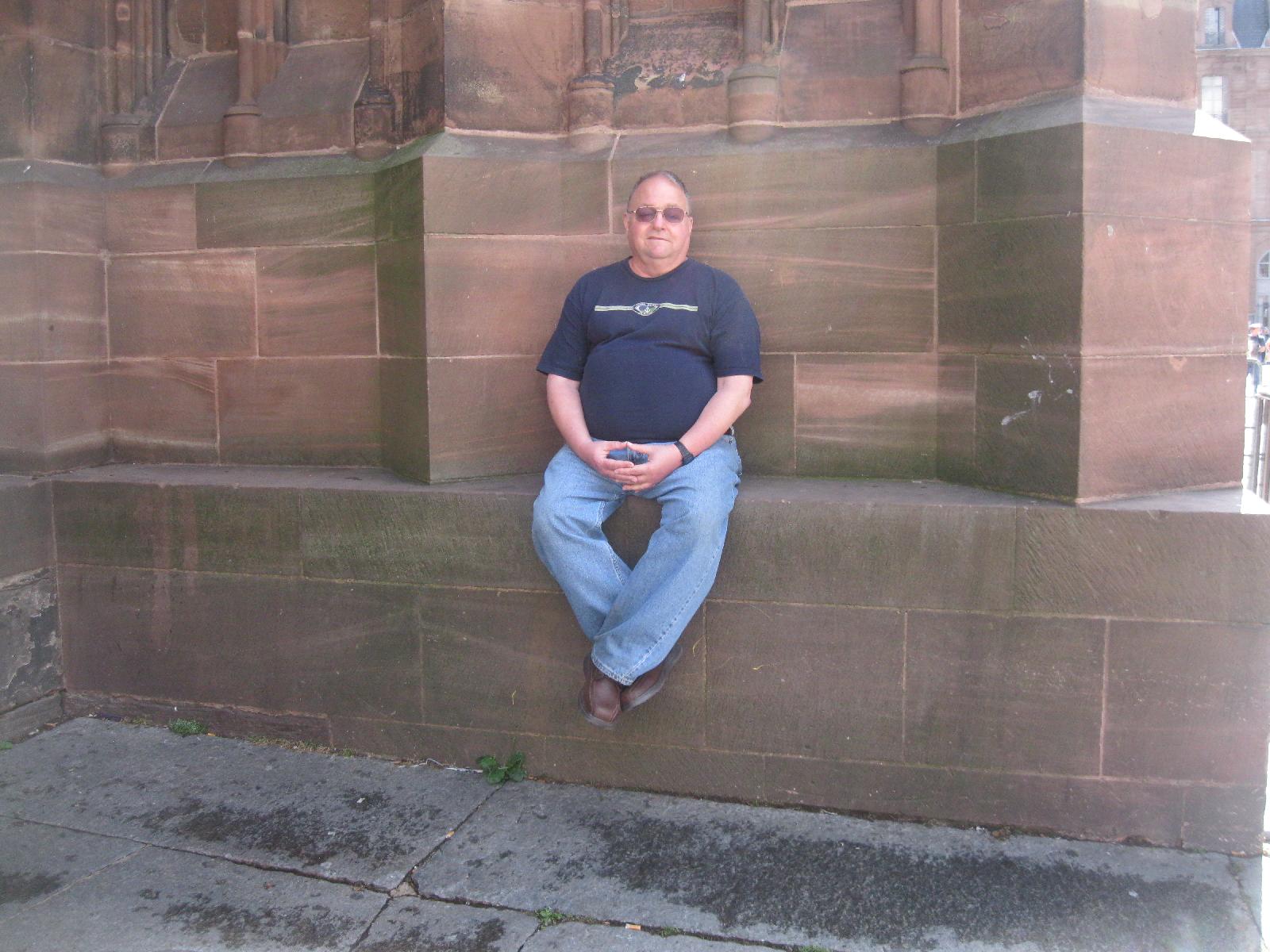 Sitting on the  cathedral