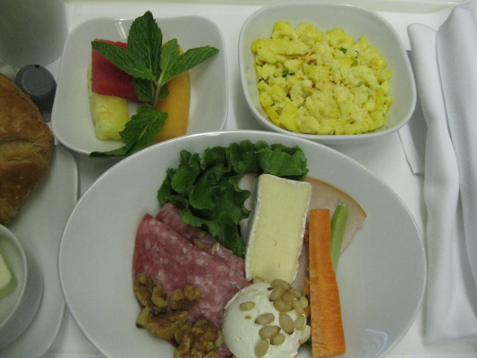 Breakfast as we enter German airspace